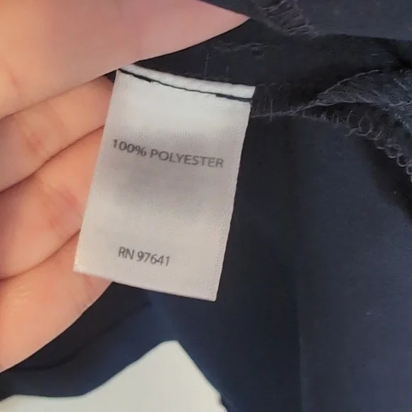 J. Jill Wearever Collection Navy Button-Up Shirt Jacky with Belt - Picture 5 of 9